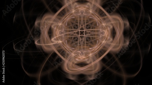 Fantasy chaotic colorful fractal pattern. Abstract fractal shapes. 3D rendering illustration background or wallpaper