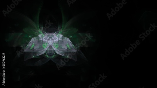 Fantasy chaotic colorful fractal pattern. Abstract fractal shapes. 3D rendering illustration background or wallpaper