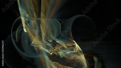 Fantasy chaotic colorful fractal pattern. Abstract fractal shapes. 3D rendering illustration background or wallpaper