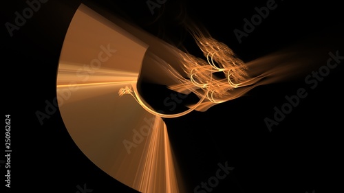 Fantasy chaotic colorful fractal pattern. Abstract fractal shapes. 3D rendering illustration background or wallpaper