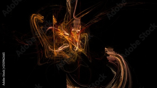 Fantasy chaotic colorful fractal pattern. Abstract fractal shapes. 3D rendering illustration background or wallpaper