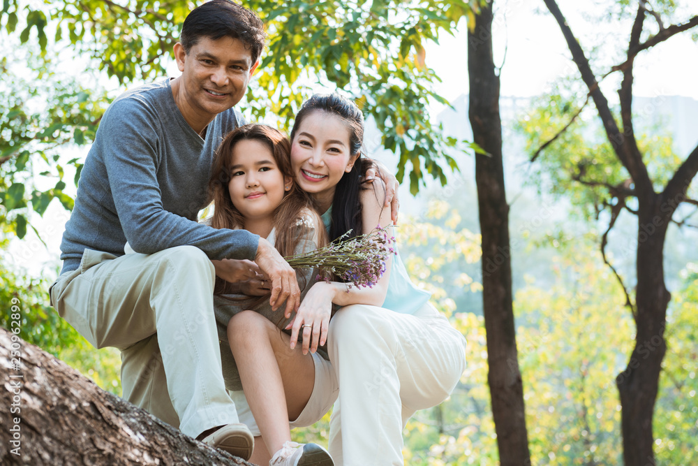 Happy family concept, climbing on the tree Happy family concept, climbing on the tree