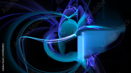 Fantasy chaotic colorful fractal pattern. Abstract fractal shapes. 3D rendering illustration background or wallpaper