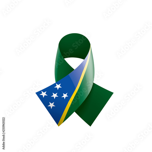 Solomon Islands flag, vector illustration on a white background photo