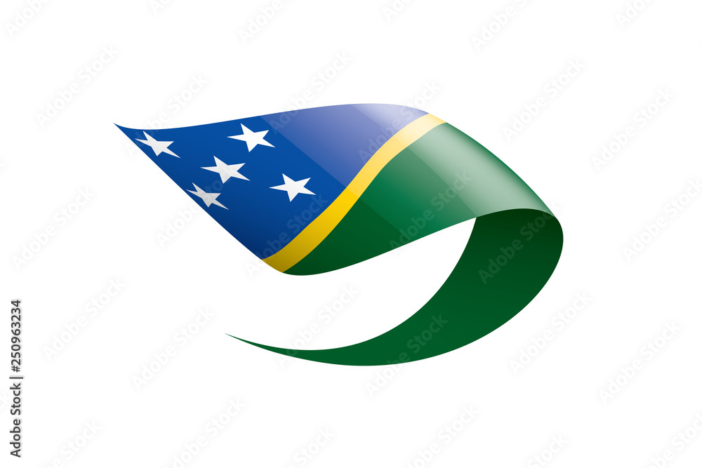 Solomon Islands flag, vector illustration on a white background Solomon Islands flag, vector illustration on a white background