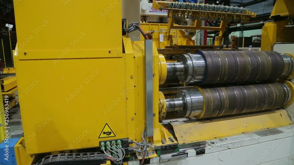 metal rolling processing line at the factory metal rolling processing line at the factory