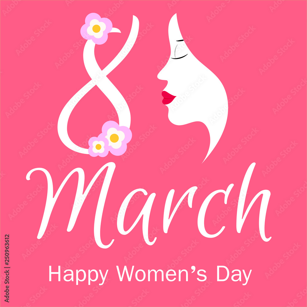 cute card, banner, poster for the holiday of women's day on March 8, vector illustration of a portrait of a beautiful girl. Happy Mother's Day. Background. Wallpaper. EPS10 vector. cute card, banner, poster for the holiday of women's day on March 8, vector illustration of a portrait of a beautiful girl. Happy Mother's Day. Background. Wallpaper. EPS10 vector.