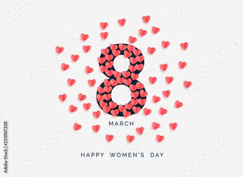 women's day background with hearts