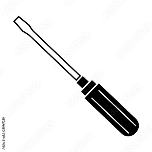 Screwdriver monochrome icon. simple and trendy flat style isolated on white background.