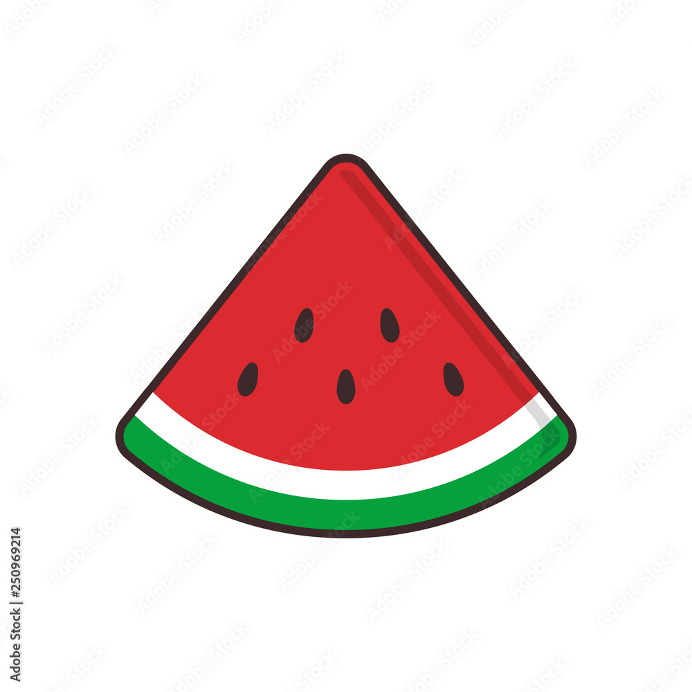 simple Watermelon symbol isolated vector simple Watermelon symbol isolated vector