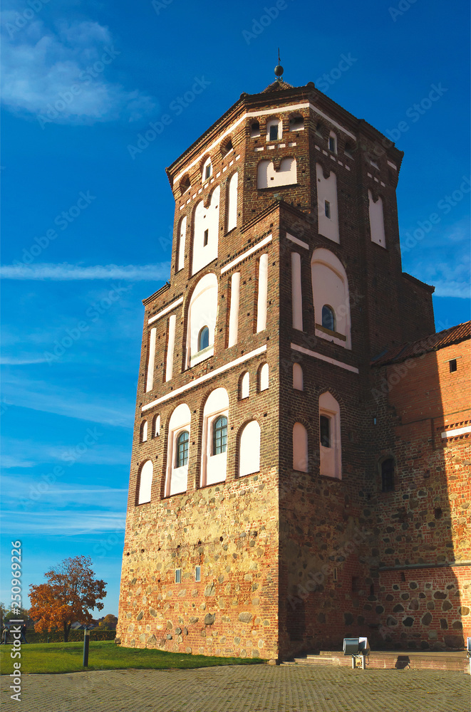 Republic of Belarus. Tower of the Mir castle