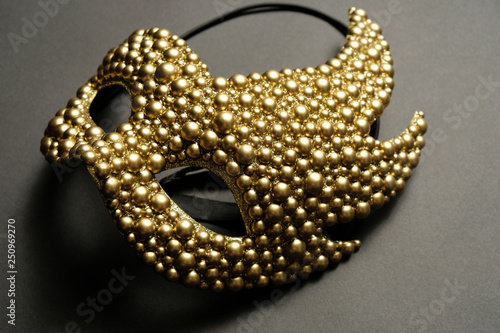 Gold pearl Venetian carnival mask