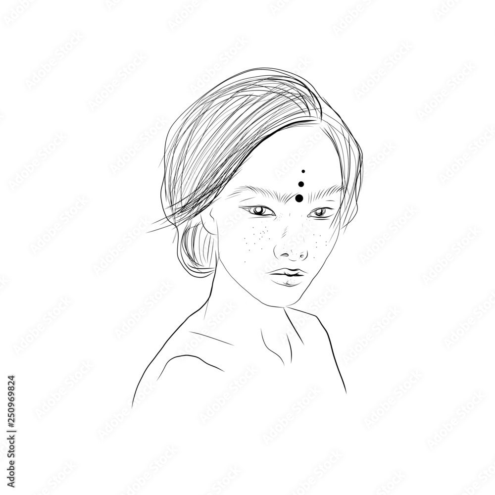 abstract face one line drawing. Portrait minimalistic style . One line. Single line drawing. abstract face one line drawing. Portrait minimalistic style . One line. Single line drawing.
