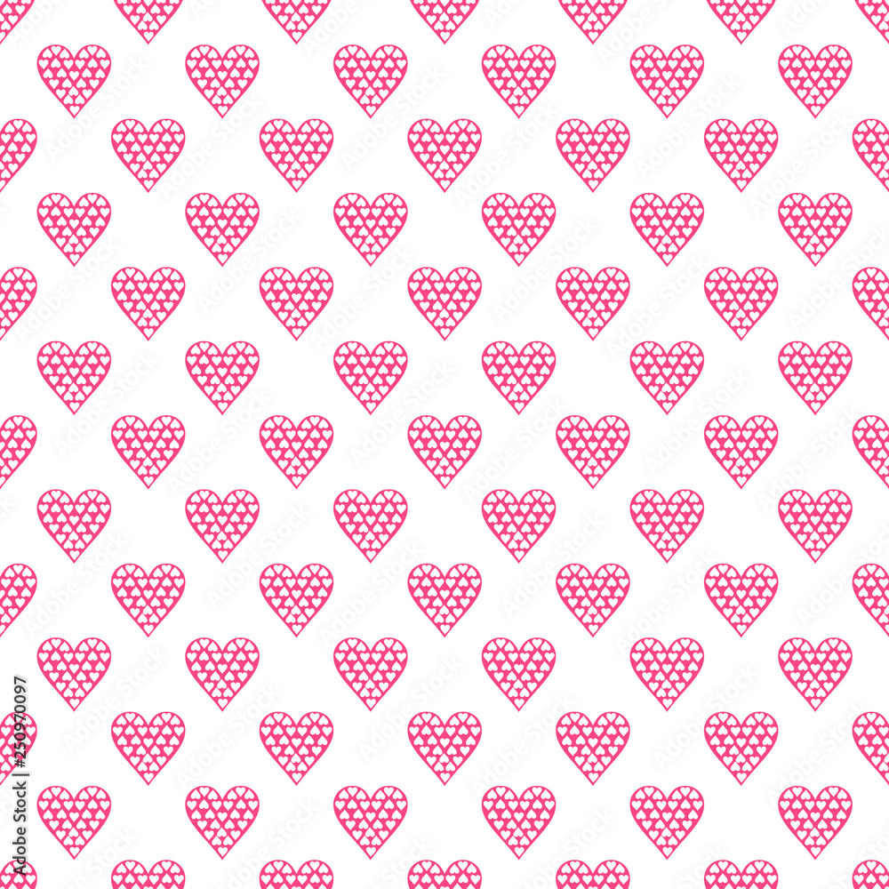 Valentine's Day Pink Seamless Vector Patterns. Valentine's Day Pink Seamless Vector Patterns.