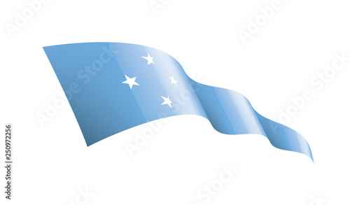 Federated States Micronesia flag, vector illustration on a white background