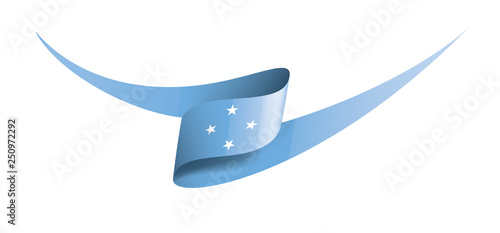 Federated States Micronesia flag, vector illustration on a white background
