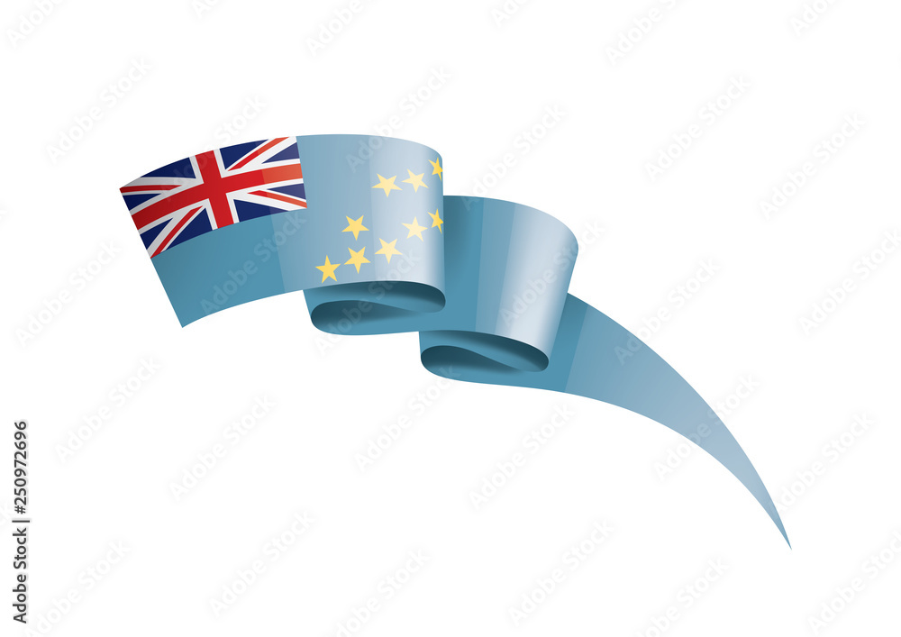Tuvalu flag, vector illustration on a white background