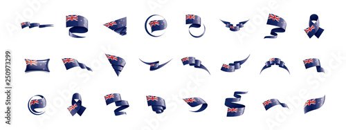 New Zealand flag, vector illustration on a white background