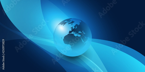 Earth Globe Design - Global Business, Technology, Globalisation Concept, Vector Template 