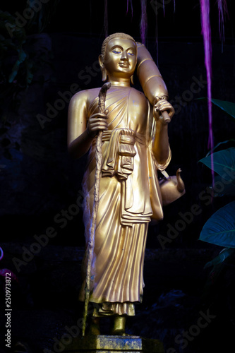 The sculpture of Phra Sivali Thera at the Golden Mount Pagoda of Wat Saket