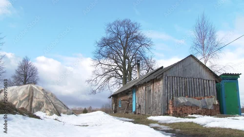 Old grunge shed in village Old grunge shed in village