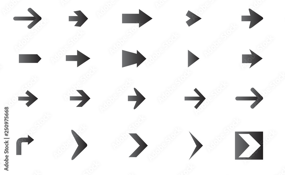 Vector arrow icon set Vector arrow icon set