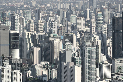 Modern skyscrapers buildings in Bangkok cityscape