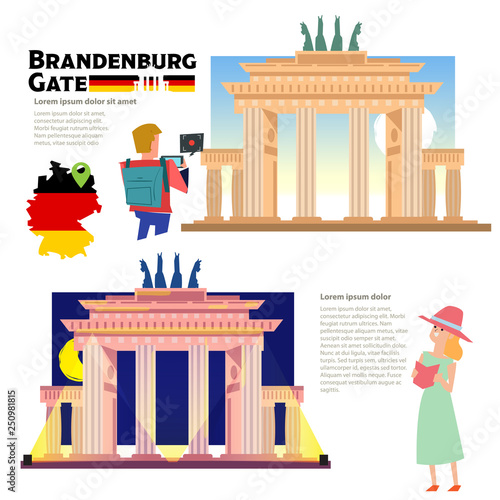 Brandenburg Gate - vector illustration photo