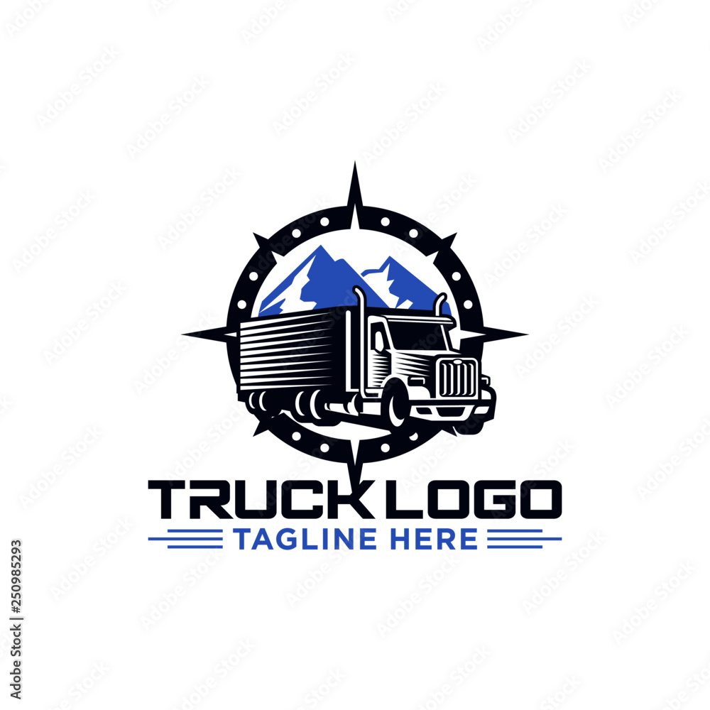Truck Logo Vector Stock Image Stock Vector | Adobe Stock