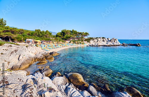 Fototapeta Naklejka Na Ścianę i Meble -  Beautiful Orange beach in Sithonia