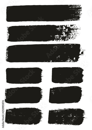 Paint Brush Medium Lines High Detail Abstract Vector Background Set 152