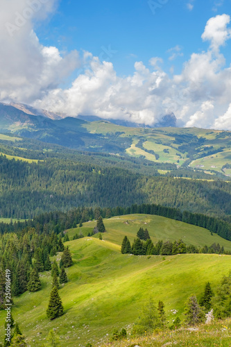 Fototapeta Naklejka Na Ścianę i Meble -  View of a beautiful rolling alp landscape