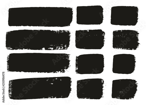 Paint Brush Medium Lines High Detail Abstract Vector Background Set 115