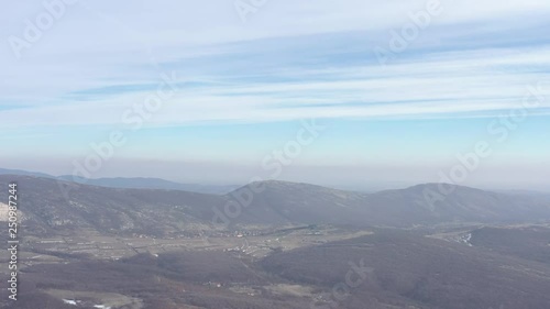 Carpathian mountain ranges in Eastern Serbia 4K drone video photo