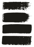 Paint Brush Medium Lines High Detail Abstract Vector Background Set 45