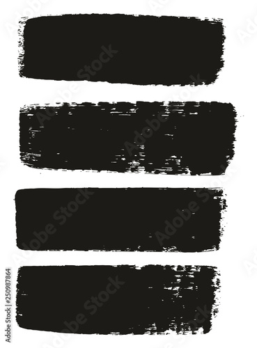 Paint Brush Medium Lines High Detail Abstract Vector Background Set 46