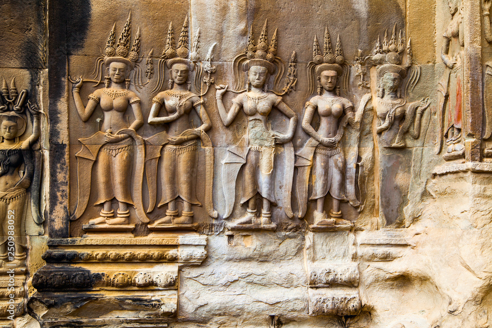 Apsaras  in Angkor Wat