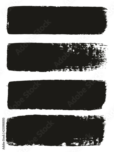 Paint Brush Medium Lines High Detail Abstract Vector Background Set 36