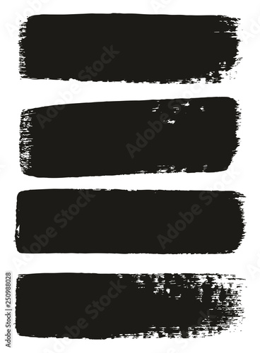 Paint Brush Medium Lines High Detail Abstract Vector Background Set 35