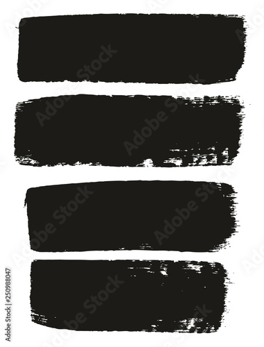 Paint Brush Medium Lines High Detail Abstract Vector Background Set 34