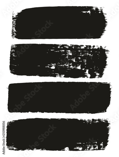 Paint Brush Medium Lines High Detail Abstract Vector Background Set 33