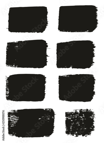 Paint Brush Medium Lines High Detail Abstract Vector Background Set 31