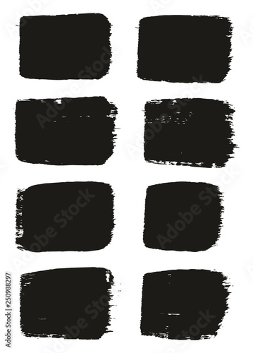 Paint Brush Medium Lines High Detail Abstract Vector Background Set 19