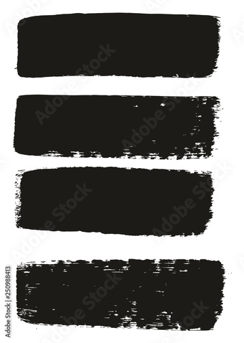 Paint Brush Medium Lines High Detail Abstract Vector Background Set 13