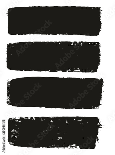 Paint Brush Medium Lines High Detail Abstract Vector Background Set 11