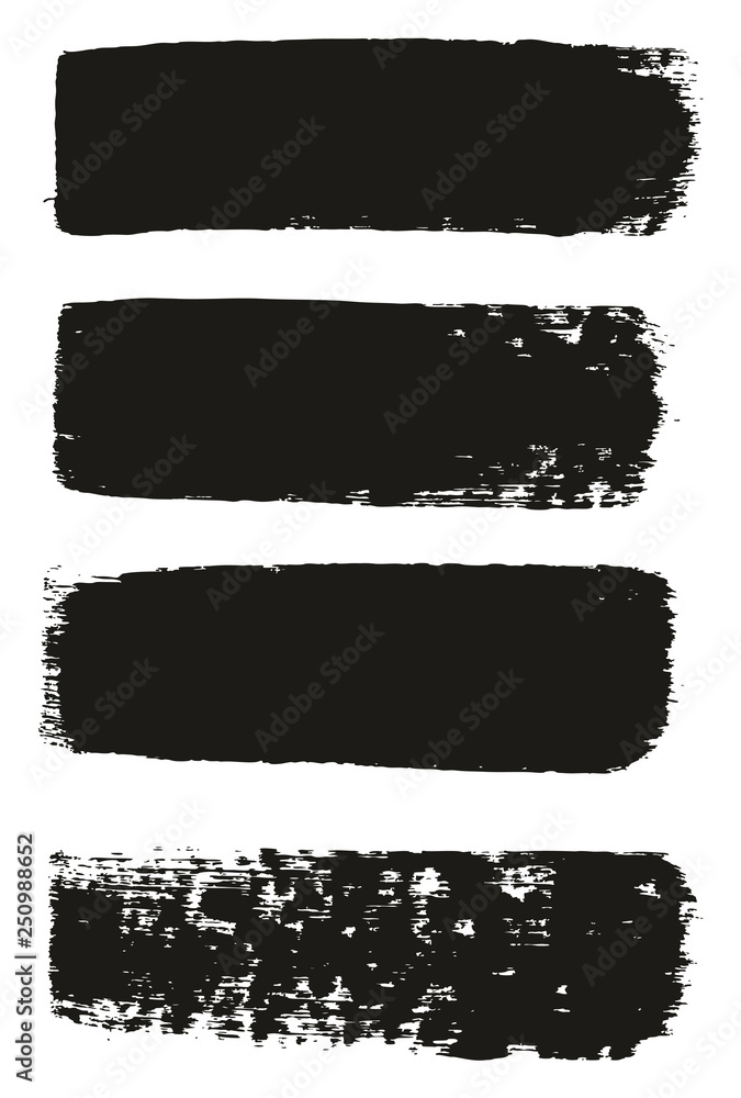 Paint Brush Medium Lines High Detail Abstract Vector Background Set 06