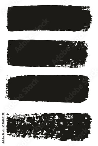 Paint Brush Medium Lines High Detail Abstract Vector Background Set 06
