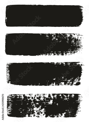 Paint Brush Medium Lines High Detail Abstract Vector Background Set 04