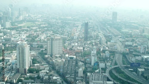 Wallpaper Mural Aerial view of freeway junctions at early morning in Bangkok, Thailand. Bangkok is the capital city of Thailand and the most populous city in the country. Torontodigital.ca