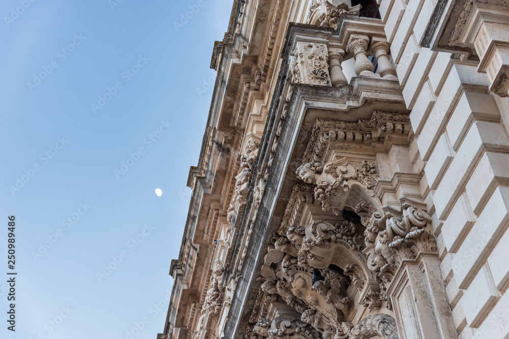 Last lights of the sunset in Lecce